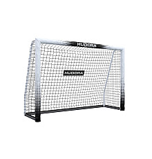 Ворота футбольні HUDORA Pro Tect 240 х 160 см, чорно-білі
