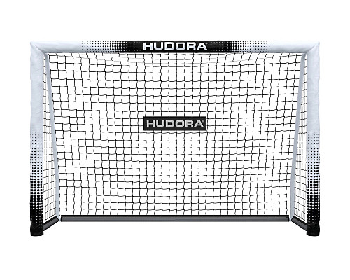 Ворота футбольні HUDORA Pro Tect 240 х 160 см, чорно-білі