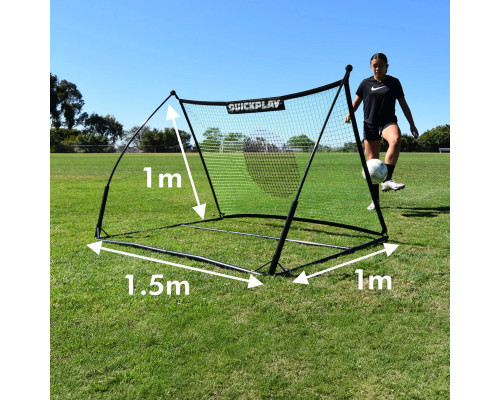 Ворота футбольні QUICKPLAY TEKKERS Football Ball Rebounder 150 x 100 см, чорні