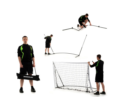 Ворота футбольні Quickplay Kickster Elite 180 х 120 см, чорно-білі