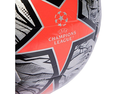 М'яч футбольний Adidas UCL Club IN9329 розмір 4, сіро-червоний