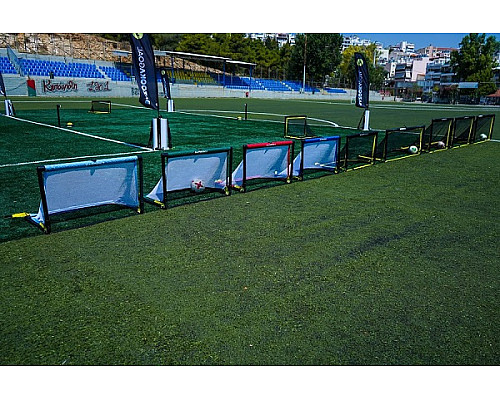 Ворота футбольні BAZOOKAGOAL XL 180x90, чорно-жовті
