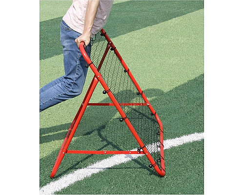 Сітка тренувальна для футболу Korbi Foldable 100 х 100 см, червоно-чорна