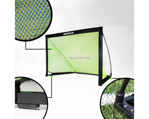 Ворота футбольні Quickplay Kickster Pro 150 х 100 см, чорно-зелені
