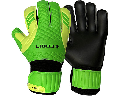 Рукавички воротарські Ligue Catch neon р. 9, чорно-зелені