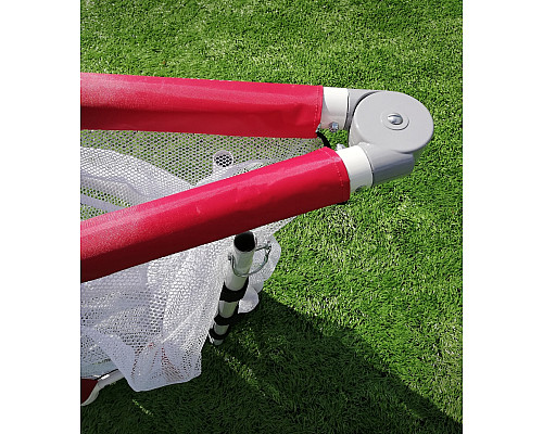 Ворота футбольні YakimaSport Academy 155 x 95 см, червоно-білі
