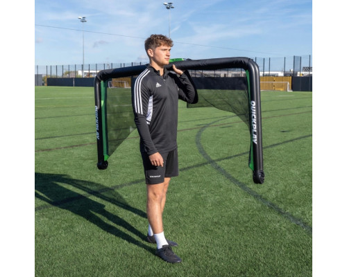Bramka piłkarska Quickplay Rhino 120x80 cm Ворота футбольні Quickplay Rhino 120 х 80 см, чорно-зелені