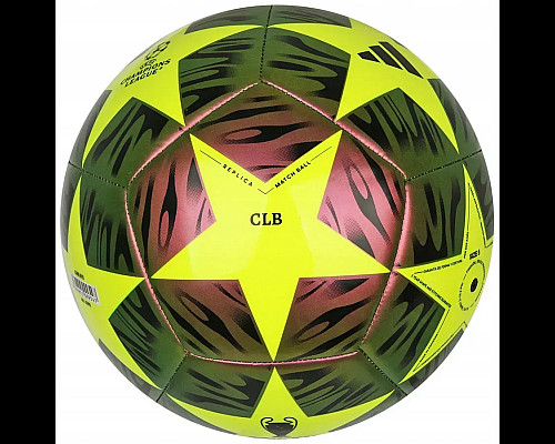 Футбольний м'яч Adidas UCL Club 25/26 Budapest розмір 5, зелено-жовтий