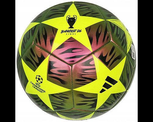 Футбольний м'яч Adidas UCL Club 25/26 Budapest розмір 5, зелено-жовтий