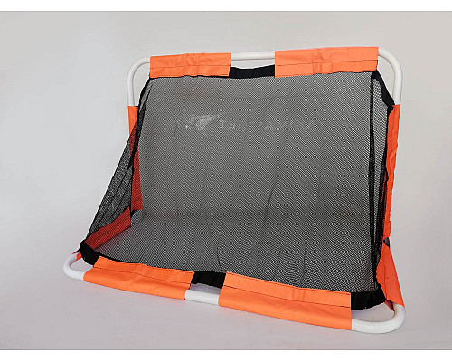 Ворота футбольні Yakimasport Mini 120 x 80 x 60 см, помаранчево-чорні