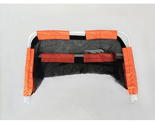 Ворота футбольні Yakimasport Mini 120 x 80 x 60 см, помаранчево-чорні