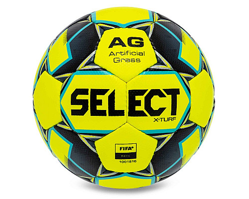 М'яч футбольний SELECT X-TURF v23 розмір 4, чорно-зелений
