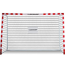 Ворота футбольні DUNLOP ALLROUND 300 x 200 x 110 см, червоно-білі