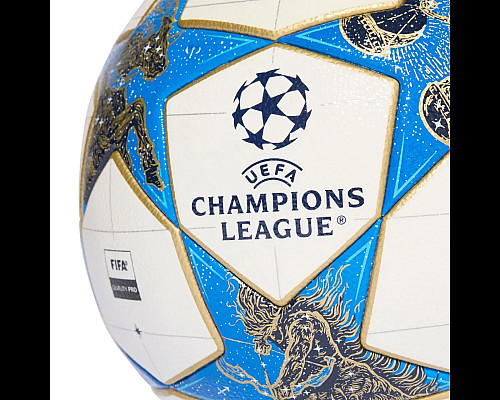 Футбольний м'яч Adidas UCL J290 25/26 League Stage розмір 4, біло-блакитний