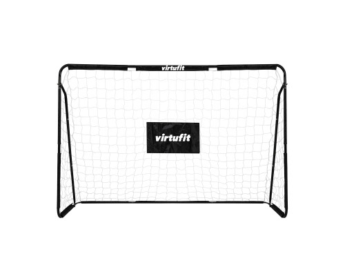 Ворота футбольні VIRTUFIT з мішенню 180 х 120 х 60 см, чорно-білі
