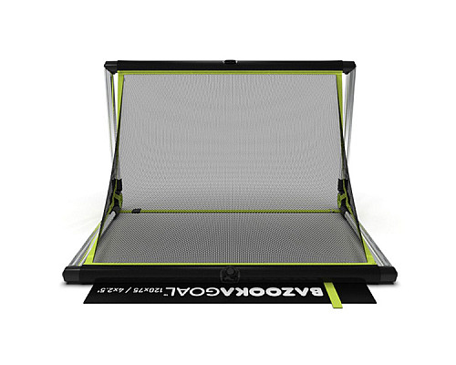 Ворота футбольні алюмінієві BAZOOKAGOAL 120 x 75 см, чорно-жовті