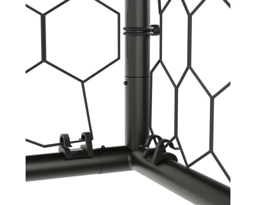 Ворота футбольні VIRTUFIT PREMIUM HEAVY DUTY 300 x 120 х 200 см, чорні