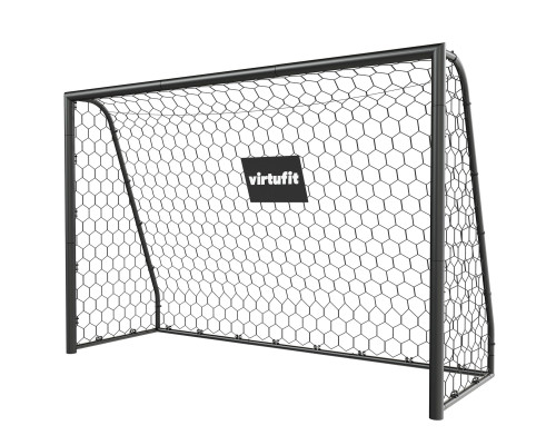 Ворота футбольні VIRTUFIT PREMIUM HEAVY DUTY 240 x 85 х 160 см, чорні