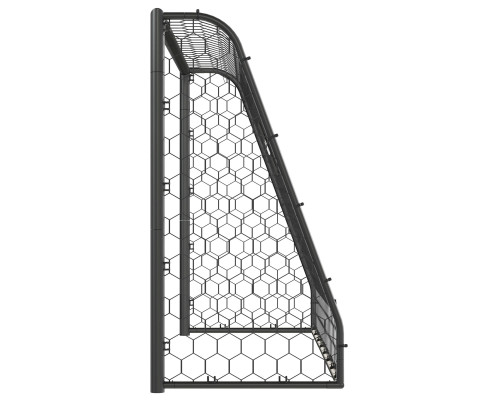 Ворота футбольні VIRTUFIT PREMIUM HEAVY DUTY 240 x 85 х 160 см, чорні