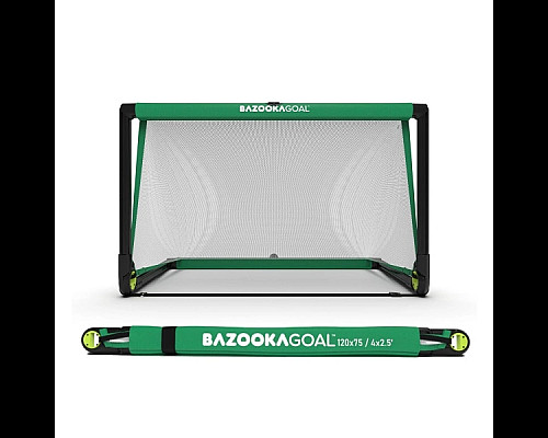 Ворота футбольні BAZOOKAGOAL 120 х 75 см, чорно-зелені