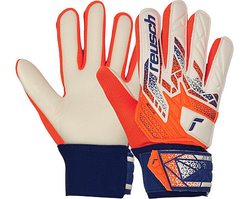 Рукавички воротарські Reusch Attrakt Starter Solid Junior 5572513 2500 р.7, біло-помаранчеві