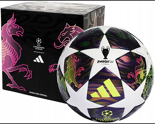 Футбольний м'яч Adidas UCL League BOX 2026 Budapest розмір 4, біло-фіолетовий