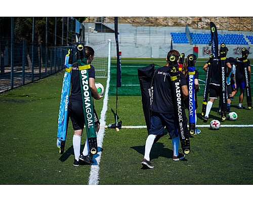 Ворота футбольні BAZOOKAGOAL 120 х 75 см, чорно-жовті