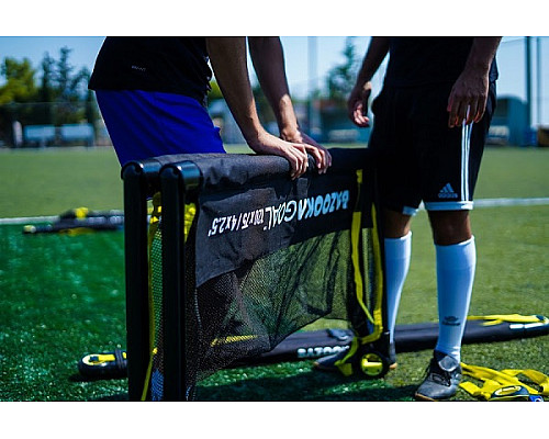 Ворота футбольні BAZOOKAGOAL 120 х 75 см, чорно-жовті