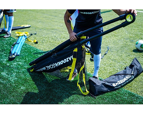 Ворота футбольні BAZOOKAGOAL 120 х 75 см, чорно-жовті