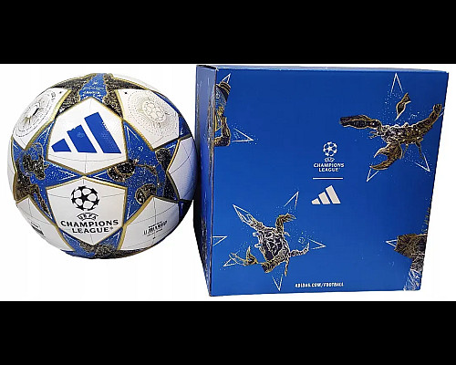 Футбольний м'яч Adidas UCL League BOX 2025 розмір 4, біло-синій