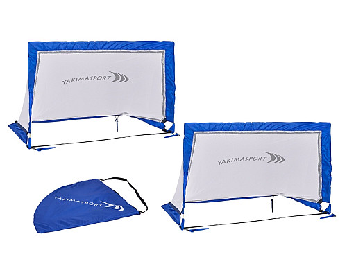 Ворота футбольні YakimaSport POP UP 120 х 80 см, біло-сині