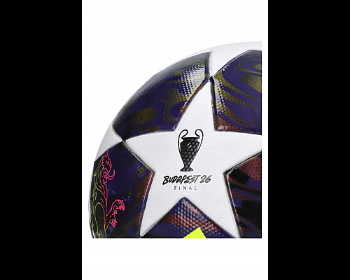 Футбольний м'яч Adidas UCL League Junior 2026 Budapest розмір 4, біло-фіолетовий