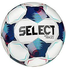 М'яч футбольний Select BRILLANT REPLICA v25 розмір 4, біло-синій