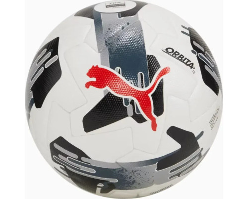 М'яч футбольний Puma Orbita 1 TB FIFA QUnder Armourlity Pro розмір 5, чорно-білий