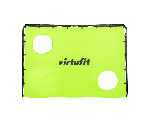 Ворота футбольні VIRTUFIT з мішенню 215 х 150 см, чорно-білі