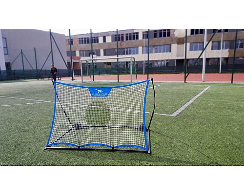 Сітка тренувальна для футболу Yakimasport Orlik Rebounder 150 х 100 см, біло-синя