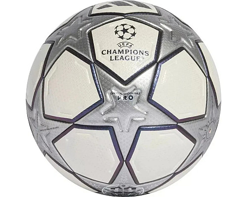 М'яч футбольний Adidas UEFA Champions League Pro 3rd Match Ball розмір 5, біло-срібний
