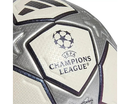 М'яч футбольний Adidas UEFA Champions League Pro 3rd Match Ball розмір 5, біло-срібний