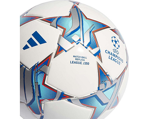М'яч футбольний Adidas UCL Junior 350 League 23/24 IA0941 розмір 4, біло-синій