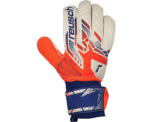 Рукавички воротарські Reusch Attrakt Solid 5570516 2500 р.7,5, біло-помаранчеві