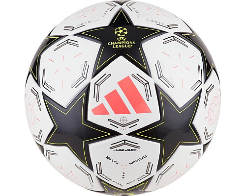 М'яч футбольний Adidas UCL League J290 IX4058 розмір 5, біло-чорний