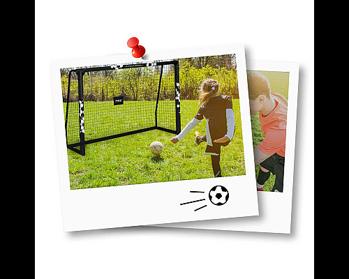 Ворота футбольні Neo-Sport NS-462 180 x 120 x 60 см, чорно-білі