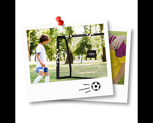 Ворота футбольні Neo-Sport NS-462 180 x 120 x 60 см, чорно-білі