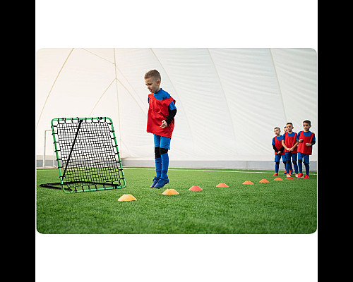 Сітка тренувальна для футболу Neo-Sport Rebounder 120 x 120 см, чорно-зелена