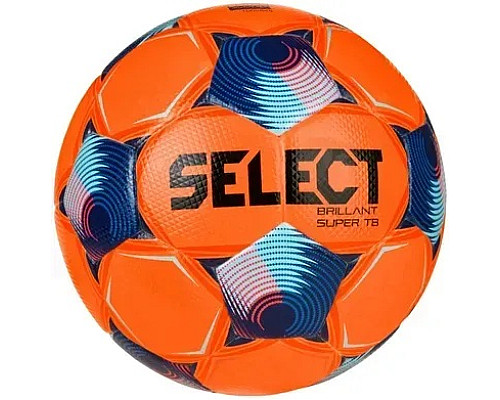М'яч футбольний Select BRILLANT SUPER FIFA TB v25 розмір 5, оранжево-синій