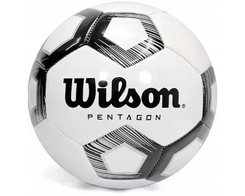 М'яч футбольний Wilson Pentagon розмір 5, біло-чорний