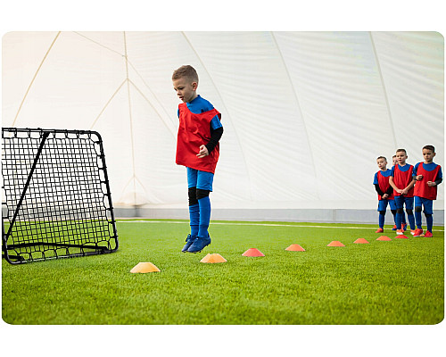 Сітка тренувальна для футболу Neo-Sport NS-1490 Rebounder 120 x 120 х 107 см, чорні