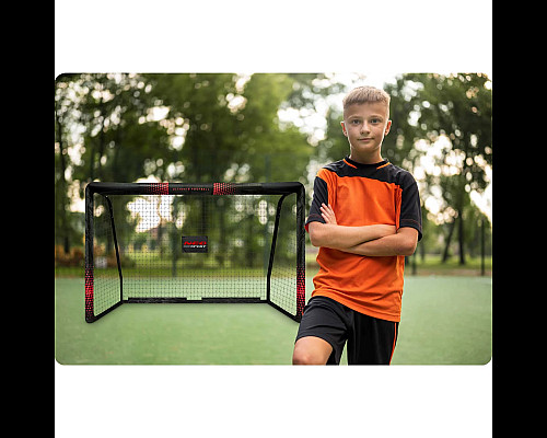 Ворота футбольні 180 x 120 x 60 см NS-463 чорно-червоні