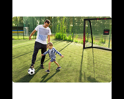 Ворота футбольні 180 x 120 x 60 см NS-463 чорно-червоні