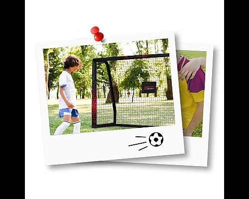 Ворота футбольні 180 x 120 x 60 см NS-463 чорно-червоні